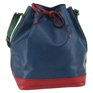 Authentic LOUIS VUITTON Epi Tricolor Noe Shoulder Bag Blue Red Green M44082